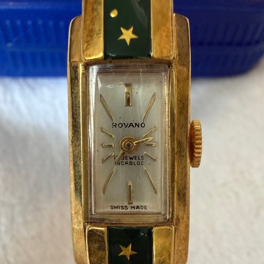 Rovano Gold Watch set in Green Starry Gold Bangle - Picture 3 of 13